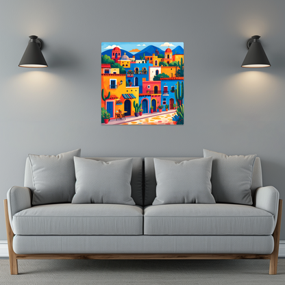 Mexican Town 3, Printed On High Gloss Aluminium To Enhance Colour And Detail, Gift For A Lifetime...