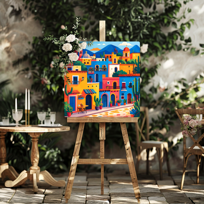 Mexican Town 3, Printed On High Gloss Aluminium To Enhance Colour And Detail, Gift For A Lifetime...