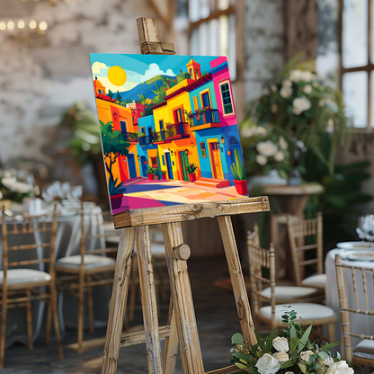Mexican Town 2, Printed On High Gloss Aluminium To Enhance Colour And Detail, Art Is A Gift For A lifetime...