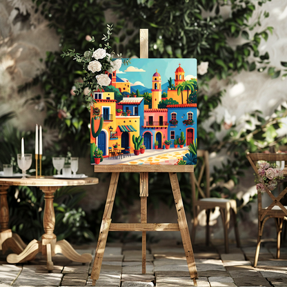Mexican Town 1, Printed On High Gloss Aluminium To Enhance Colour And Detail, Art Is A Gift For A Lifetime...