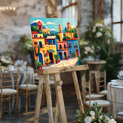 Mexican Town 1, Printed On High Gloss Aluminium To Enhance Colour And Detail, Art Is A Gift For A Lifetime...