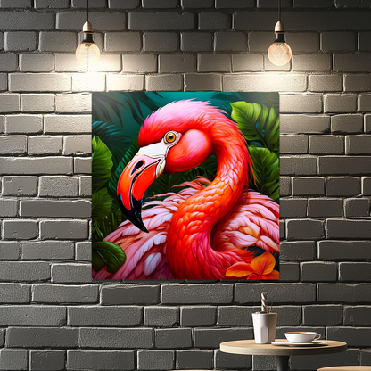 Flamingo 2, Printed on gloss aluminium to enhance colour and detail, unique print, an enduring gift...