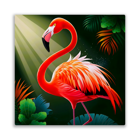 Flamingo 4, Printed On High Gloss Aluminium To Enhance Colour And Detail, Unique Image, Art Is A Gift For A Lifetime...