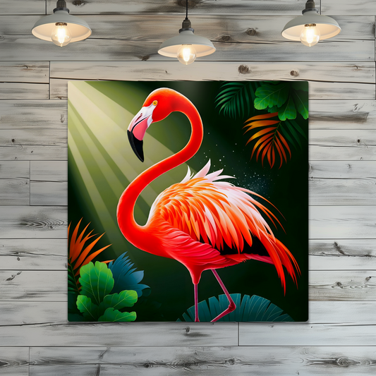 Flamingo 4, Printed On High Gloss Aluminium To Enhance Colour And Detail, Unique Image, Art Is A Gift For A Lifetime...