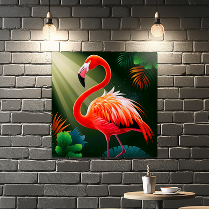 Flamingo 4, Printed on gloss aluminium to enhance colour and detail, unique print, an enduring gift...