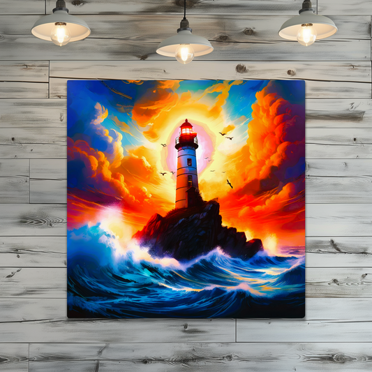 Lighthouse 2, Printed On High Gloss Aluminium To Enhance Colour And Detail, Unique Image, Art Is A Gift For A Lifetime...