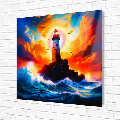 Lighthouse 2, Printed On High Gloss Aluminium To Enhance Colour And Detail, Unique Image, Art Is A Gift For A Lifetime...