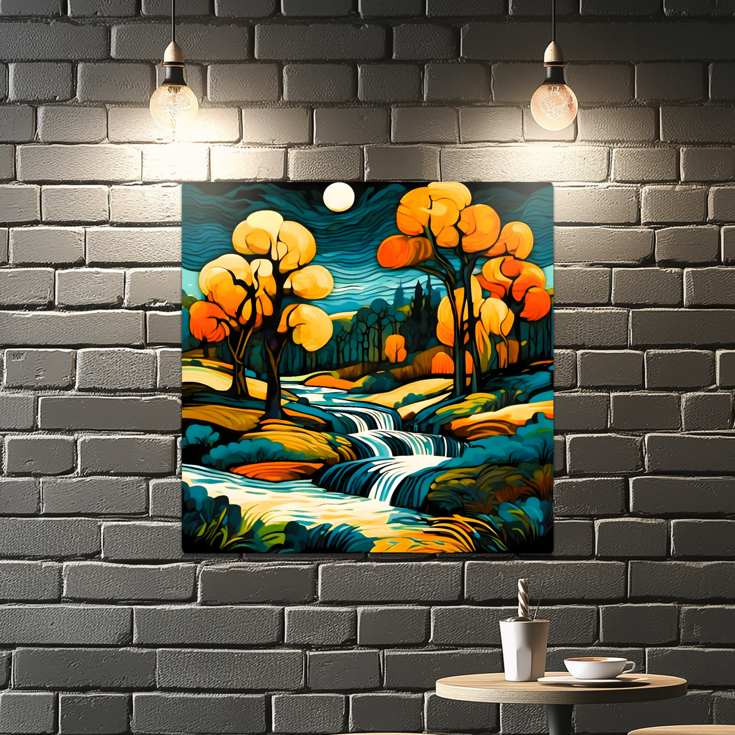 Downstream Forest 1,  Printed On High Gloss Aluminium To Enhance Colour And Detail, Unique Image, Art Is A Gift For A Lifetime...