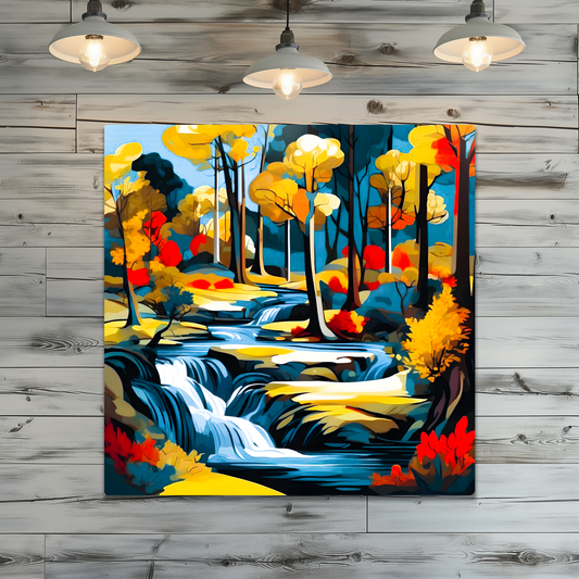 Downstream Forest 2, Printed On High Gloss Aluminium To Enhance Colour And Detail, Unique Image, Art Is A Gift For A Lifetime...