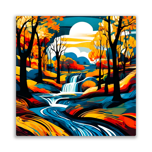 Downstream Forest 3,  Printed On High Gloss Aluminium To Enhance Colour And Detail, Unique Image, Art Is A Gift For A Lifetime...