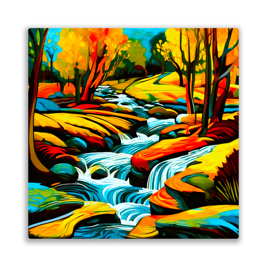 Downstream Forest 4, Printed On High Gloss Aluminium To Enhance Colour And Detail, Unique Image, Art Is A Gift For A Lifetime..