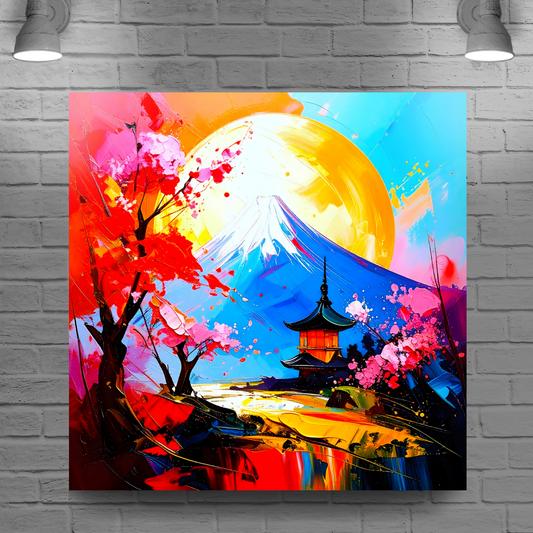 Japanese Landscape 5, Canvas Wall Art, Unique Image, Vivid Colours, Great Gift Ideas, Perfect Wall Décor, A gift For A Lifetime...