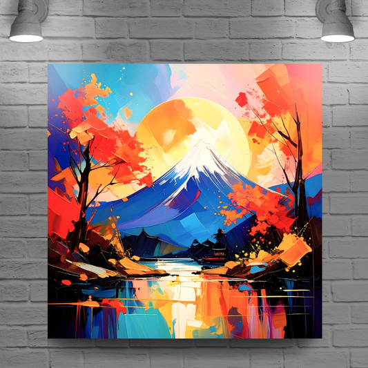 Japanese Landscape 6, Print On Canvas, Vivid Colours, Great Gift Idea, Perfect Wall Décor, A Gift For A Lifetime...