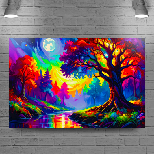 LunaScape 1, Canvas Wall Art, Unique Image, Vivid Colours, Perfect Wall Décor, A Gift For A Lifetime...
