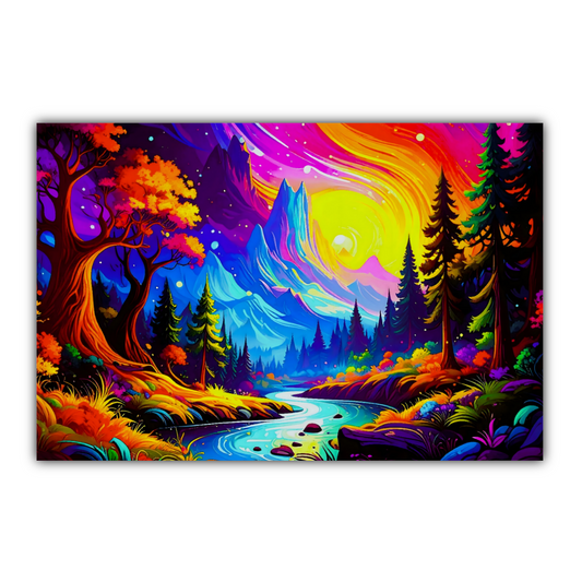 LunaScape 2, Canvas Wall Art, Vivid Colours, Unique Image, Great Gift Idea, Art Is A gift For A Lifetime...