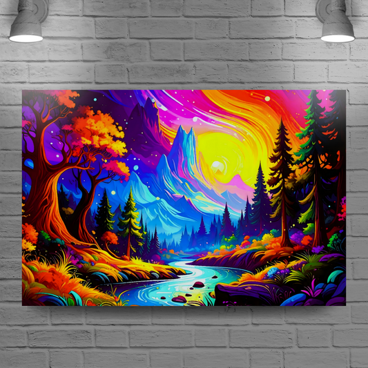 LunaScape 2, Canvas Wall Art, Vivid Colours, Unique Image, Great Gift Idea, Art Is A gift For A Lifetime...