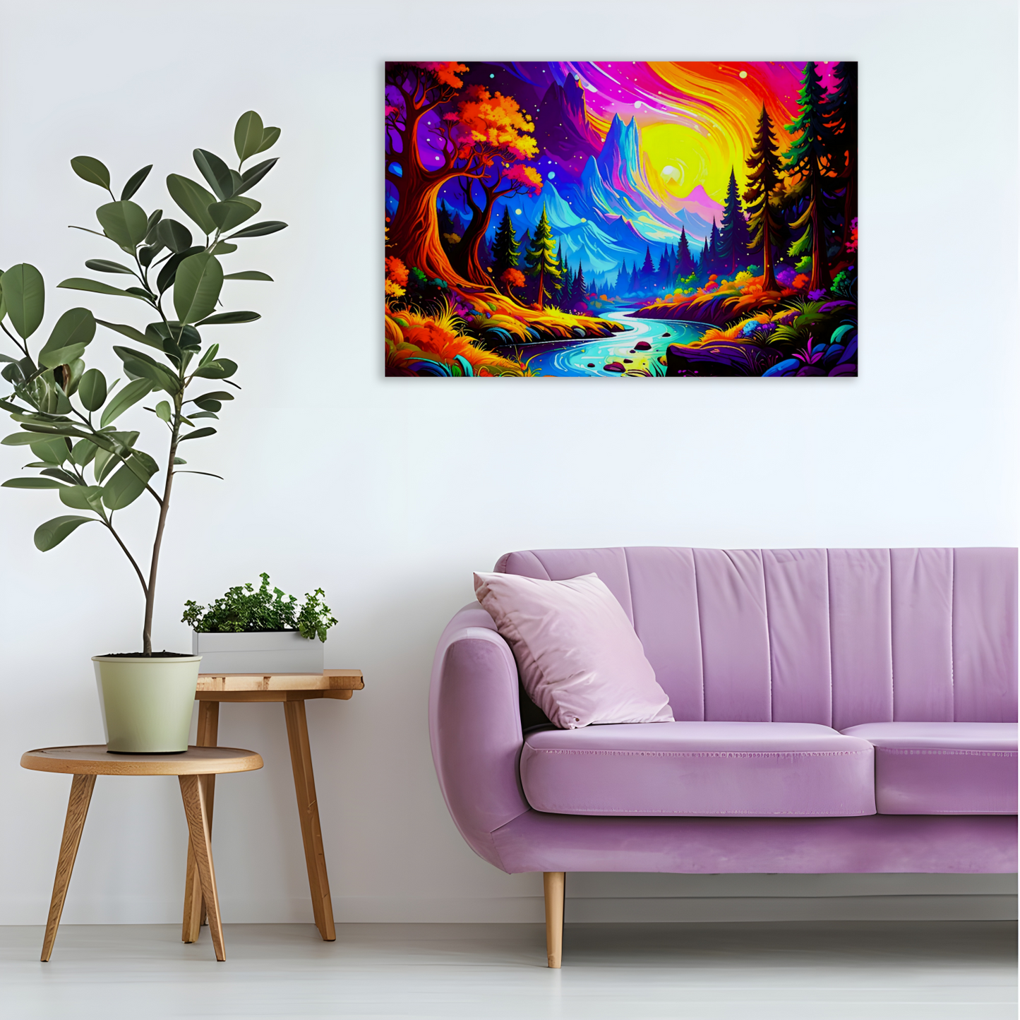 LunaScape 2, Canvas Wall Art, Vivid Colours, Unique Image, Great Gift Idea, Art Is A gift For A Lifetime...