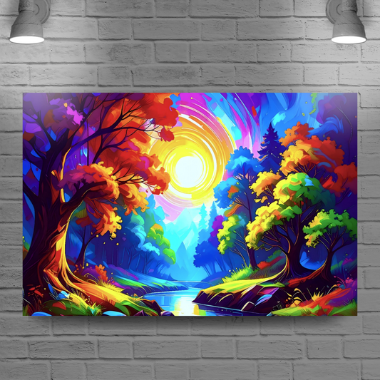 LunaScape 3, Canvas Wall Art, Vivid Colours, Unique Image, Great Gift Idea, Art Is A gift For A Lifetime...