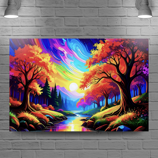 LunaScape 4, Canvas Wall Art, Vivid Colours, Unique Image, Great Gift Idea, Art Is A gift For A Lifetime...