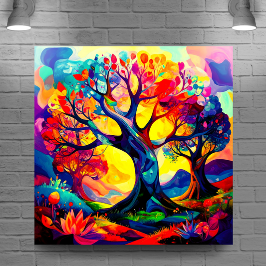 Amazing Trees 1, Print On Canvas, Vivid Colours, Art Prints, Unique Images, Distinctive Artwork, Art Is A Gift For A Lifetime...