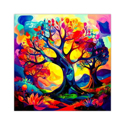 Amazing Trees 1, Print On Canvas, Vivid Colours, Art Prints, Unique Images, Distinctive Artwork, Art Is A Gift For A Lifetime...