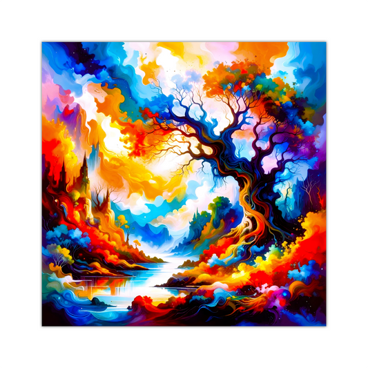 Amazing Trees 2, Print On Canvas, Vivid Colours, Art Prints, Unique Images, Distinctive Artwork, Art Is A Gift For A Lifetime...