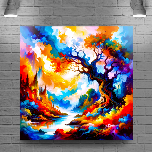 Amazing Trees 2, Print On Canvas, Vivid Colours, Art Prints, Unique Images, Distinctive Artwork, Art Is A Gift For A Lifetime...