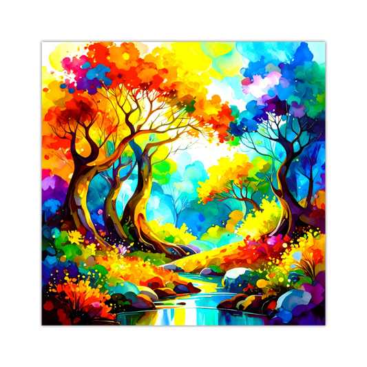 Amazing Trees 4, Print On Canvas, Vivid Colours, Art Prints, Unique Images, Distinctive Artwork, Art Is A Gift For A Lifetime...