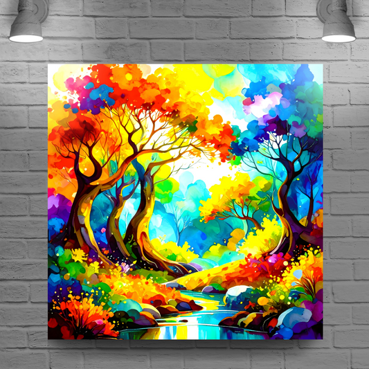 Amazing Trees 4, Print On Canvas, Vivid Colours, Art Prints, Unique Images, Distinctive Artwork, Art Is A Gift For A Lifetime...