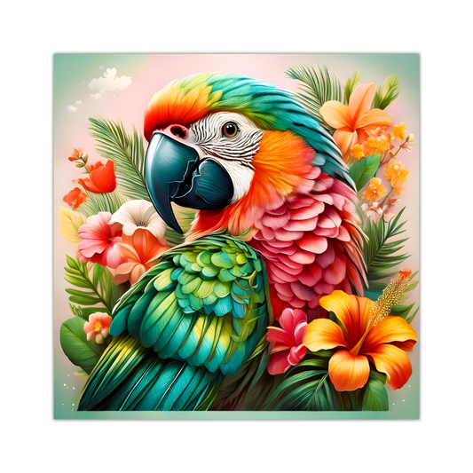 Parrot Print 2, Printed On Canvas, Vivid Colours, Art Prints, Box Canvas, Unique Images, A Gift To Last A Lifetime...