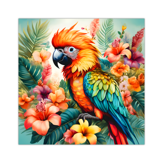 Parrot Print 3, Printed On Canvas, Vivid Colours, Art Prints, Box Canvas, Unique Images, A Gift To Last A Lifetime...