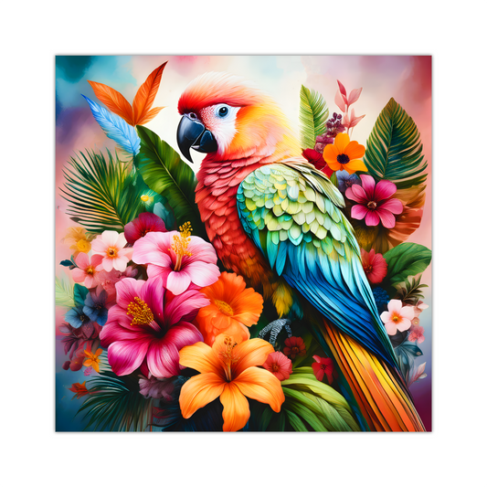 Parrot Print 4, Printed On Canvas, Vivid Colours, Art Prints, Box Canvas, Unique Images, A Gift To Last A Lifetime...