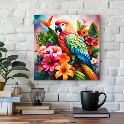 Parrot Print 4, Printed On Canvas, Vivid Colours, Art Prints, Box Canvas, Unique Images, A Gift To Last A Lifetime...