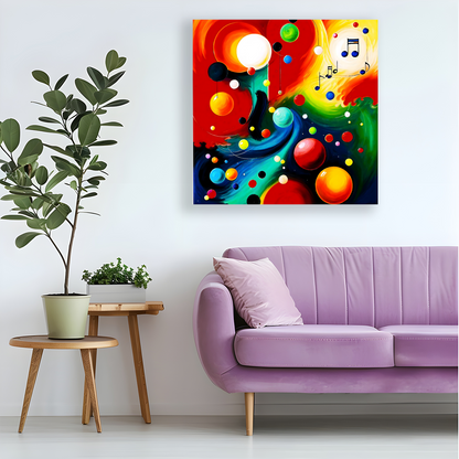 Abstract Circles 1,  Printed On Canvas, Vivid Colours, Box Canvas, Unique Images, A Gift To Last A Lifetime...