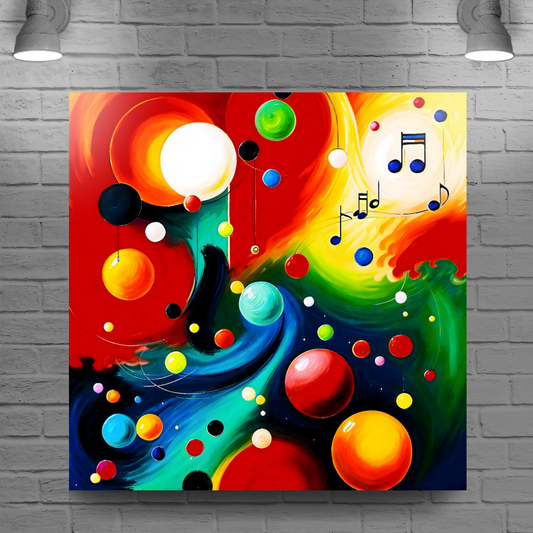 Abstract Circles 1,  Printed On Canvas, Vivid Colours, Box Canvas, Unique Images, A Gift To Last A Lifetime...