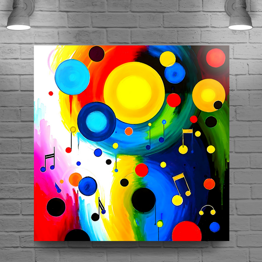 Abstract Circles 2, Printed On Canvas, Vivid Colours, Art Prints, Box Canvas, Unique Images, A Gift To Last A Lifetime...