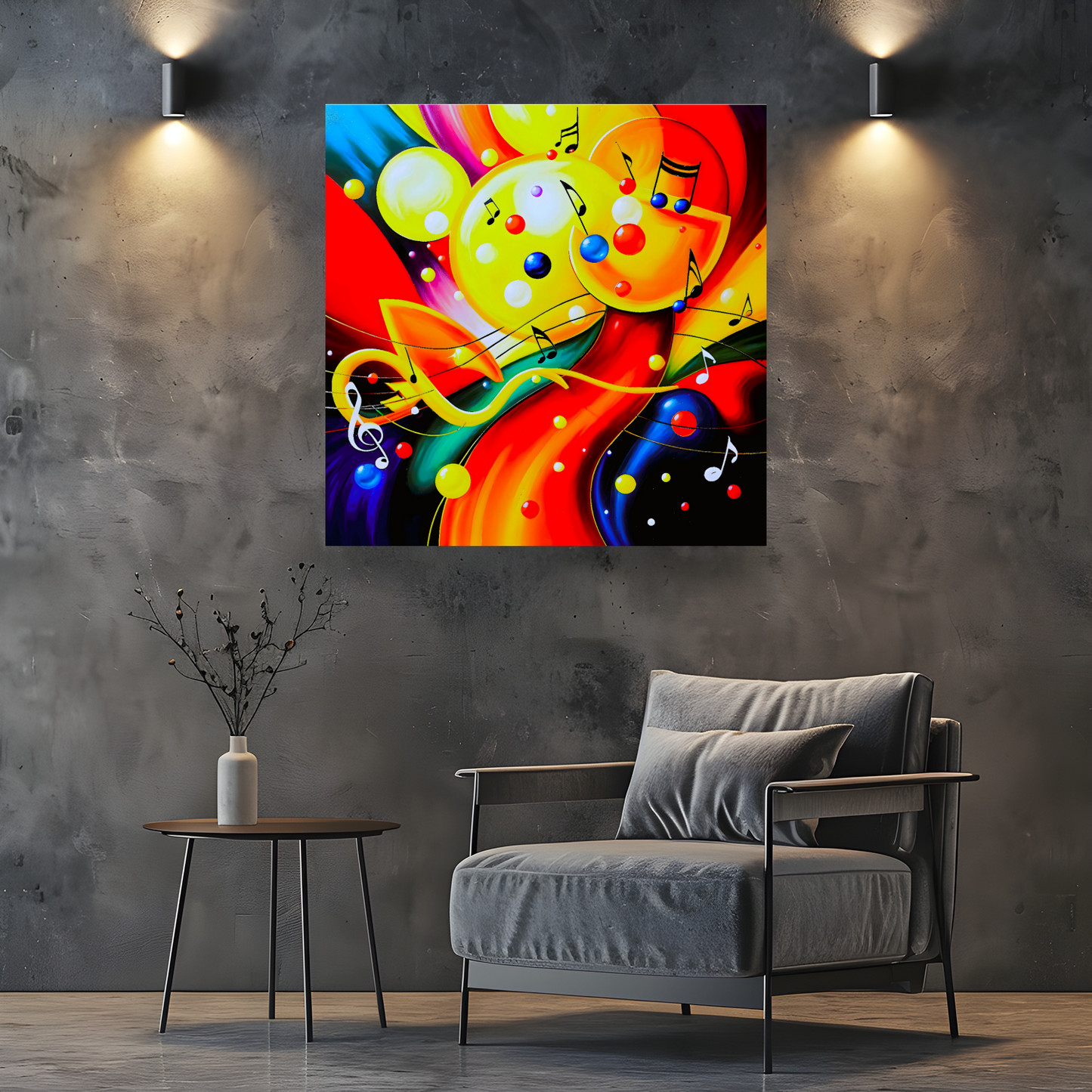Abstract Circles 3, Printed On Canvas, Vivid Colours, Art Prints, Box Canvas, Unique Images, A Gift To Last A Lifetime...