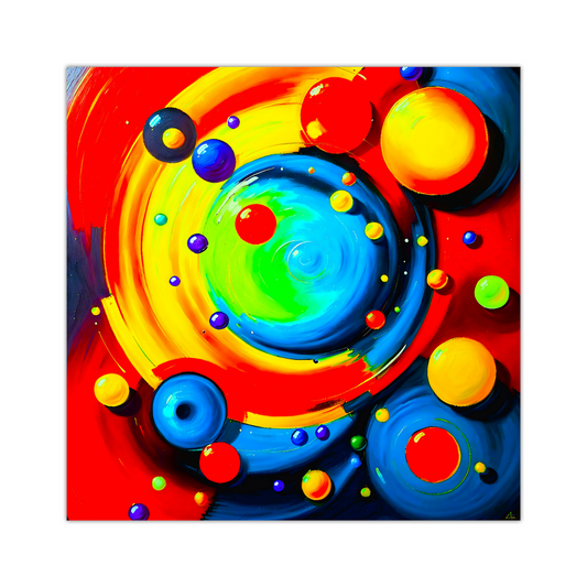 Abstract Circles 4, Printed On Canvas, Vivid Colours, Art Prints, Box Canvas, Unique Images, A Gift To Last A Lifetime...