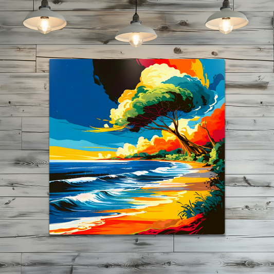 Tropical Beach 1, Printed On High Gloss Aluminium To Enhance Colours And Detail, Unique Images, A Gift To Last A Lifetime...