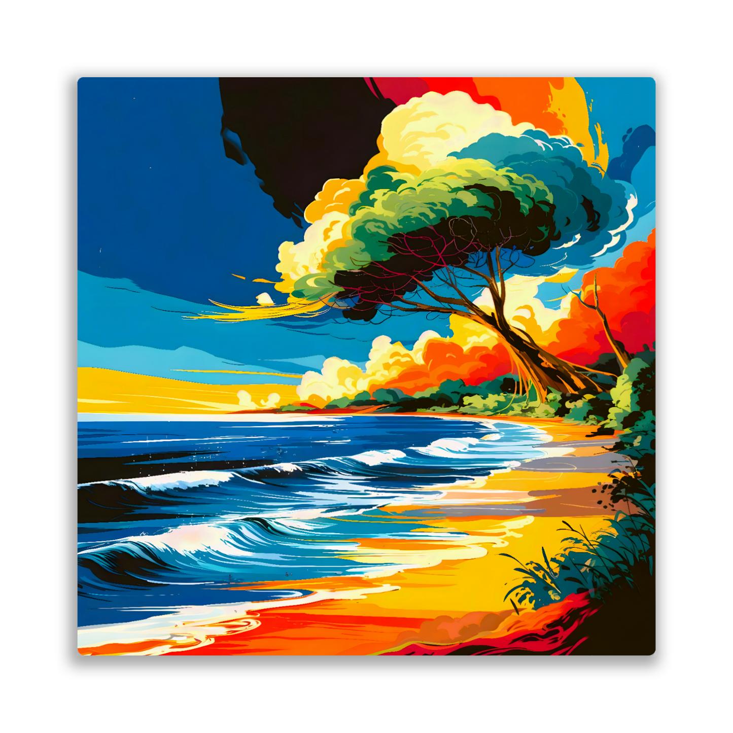 Tropical Beach 1, Printed On High Gloss Aluminium To Enhance Colours And Detail, Unique Images, A Gift To Last A Lifetime...