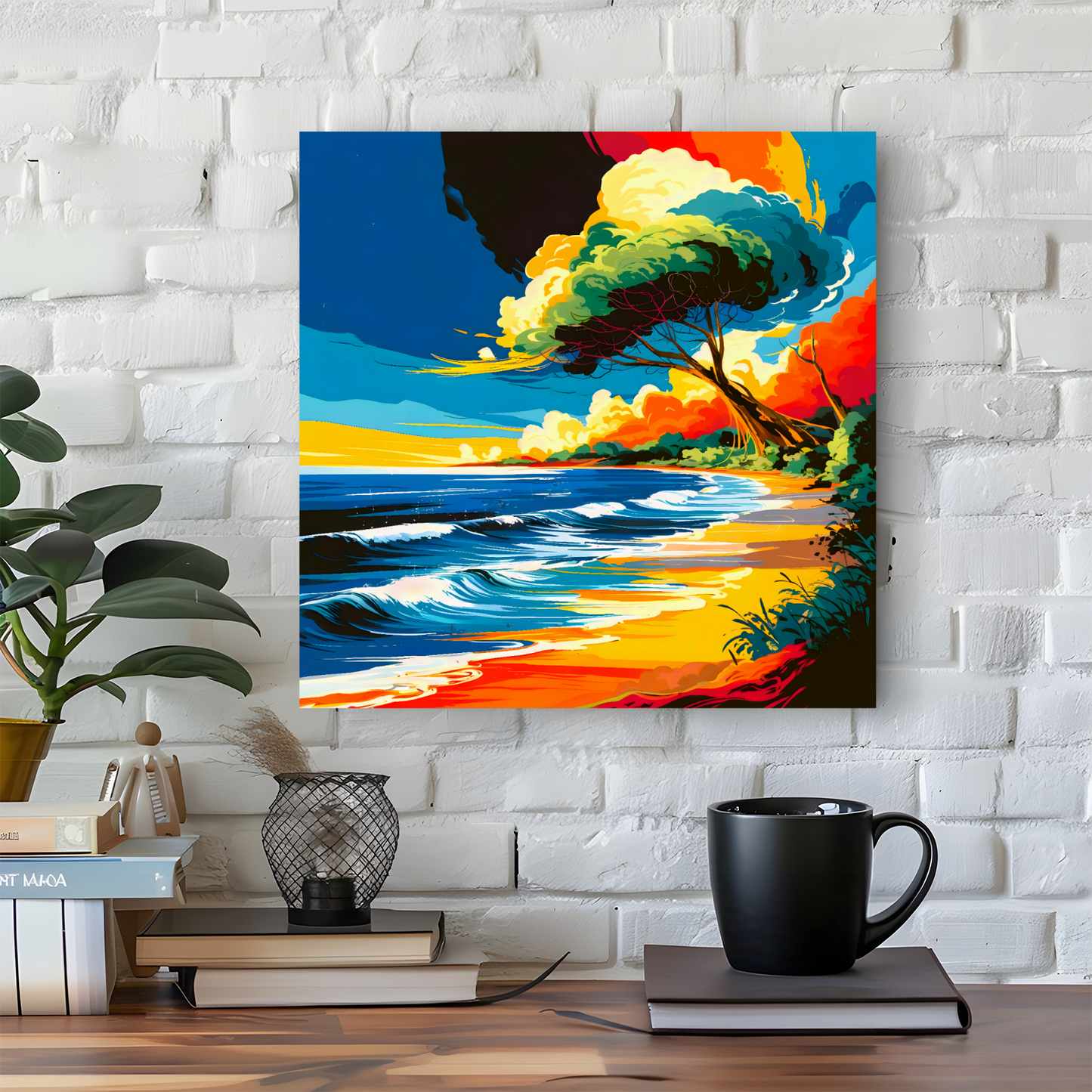 Tropical Beach 1, Printed On Canvas, Vivid Colours, Box Canvas, Unique Images, A Gift To Last A Lifetime...