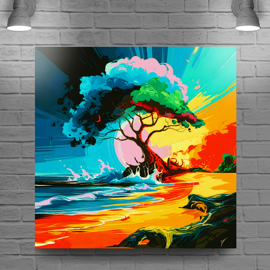 Tropical Beach 2, Printed On Canvas, Vivid Colours, Box Canvas, Unique Images, A Gift To Last A Lifetime...