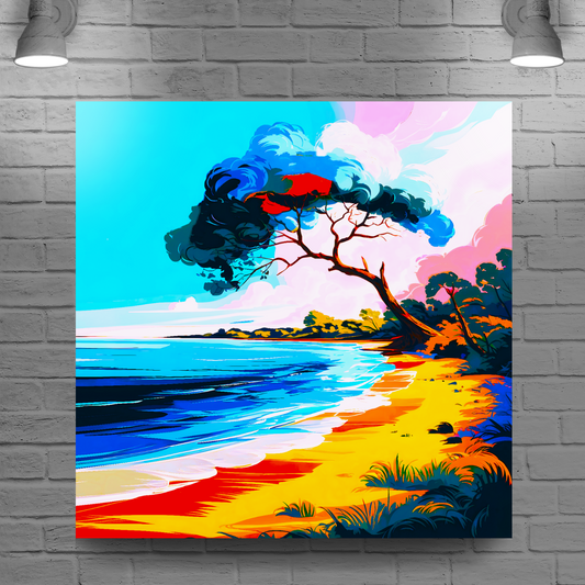 Tropical Beach 3, Printed On Canvas, Vivid Colours, Box Canvas, Unique Images, A Gift To Last A Lifetime...