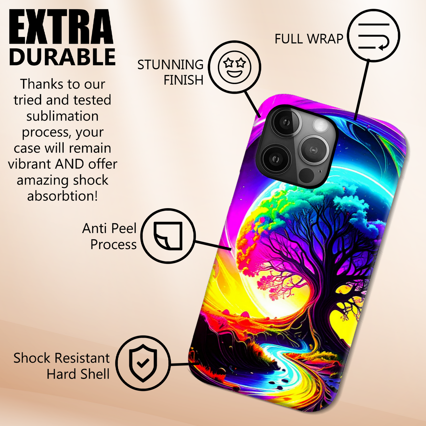 Fantasy Landscape 4, Slim iPhone-Samsung Cases, Full Wrap Technology, Crafted From Premium Polycarbonate, Vivid Colours, Unique Image...