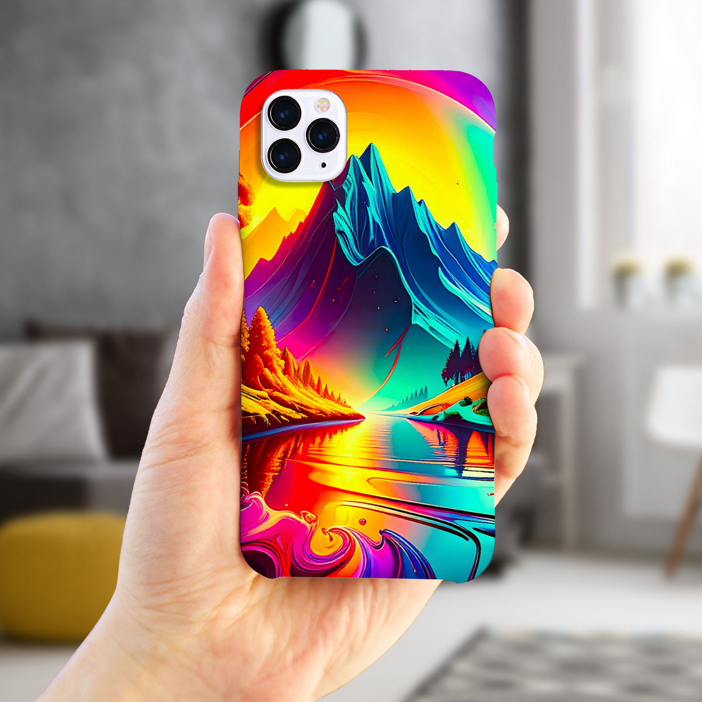 Fantasy Mountain FM1, Slim iPhone-Samsung Cases, Full Wrap Technology, Crafted From Premium Polycarbonate, Vivid Colours, Unique Image..