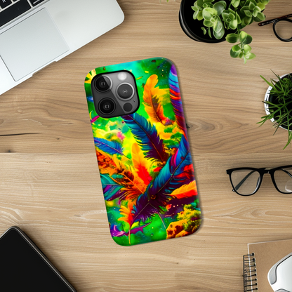 Feathers 1, Tough Phone Case, Full Wrap Technology, Crafted From Premium Polycarbonate, Vivid Colours, Unique Image...