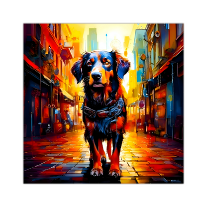 Street Dog 1, Printed On High Quality Canvas, Vivid Colours, Nice Detail, Unique Images, A Great Gift Idea...