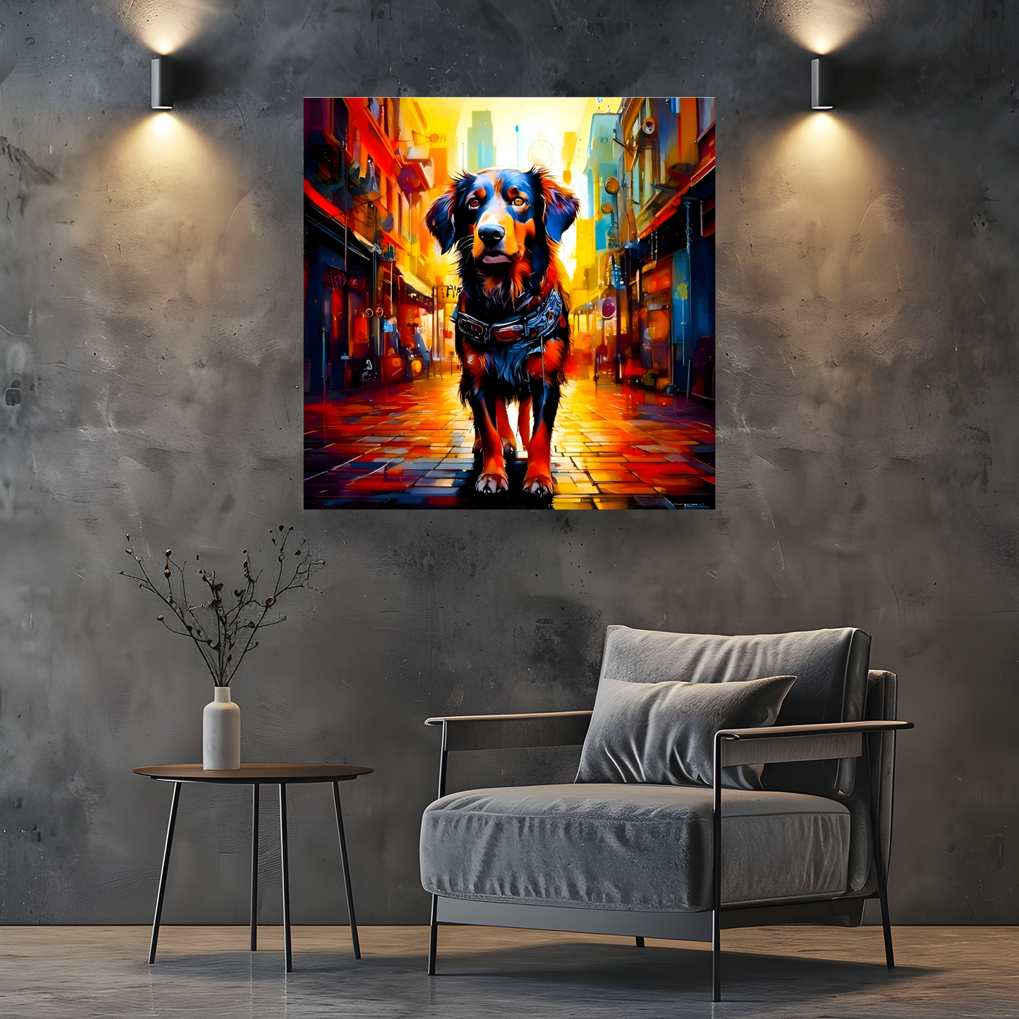 Street Dog 1, Printed On Canvas, Vivid Colours, Box Canvas, Unique Images, A Gift To Last A Lifetime...