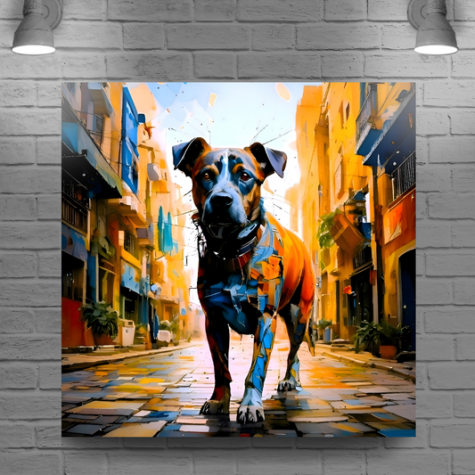 Street Dog 8,  Printed On Canvas, Vivid Colours, Box Canvas, Unique Images, A Gift To Last A Lifetime...