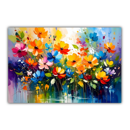Flowers 1,  Printed On Canvas, Vivid Colours, Box Canvas, Unique Images, A Gift To Last A Lifetime...